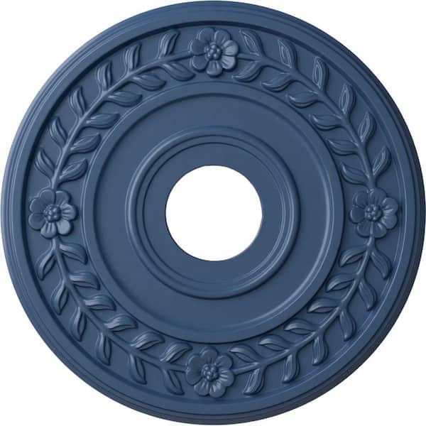 Ekena Millwork 1" x 16-1/4" x 16-1/4" Polyurethane Wreath Ceiling Medallion, Hand-Painted Americana