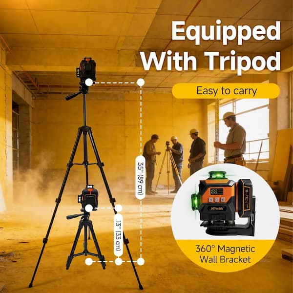 200 ft. Green Self-Leveling 3-Plane Laser Level with Tripod and Batteries