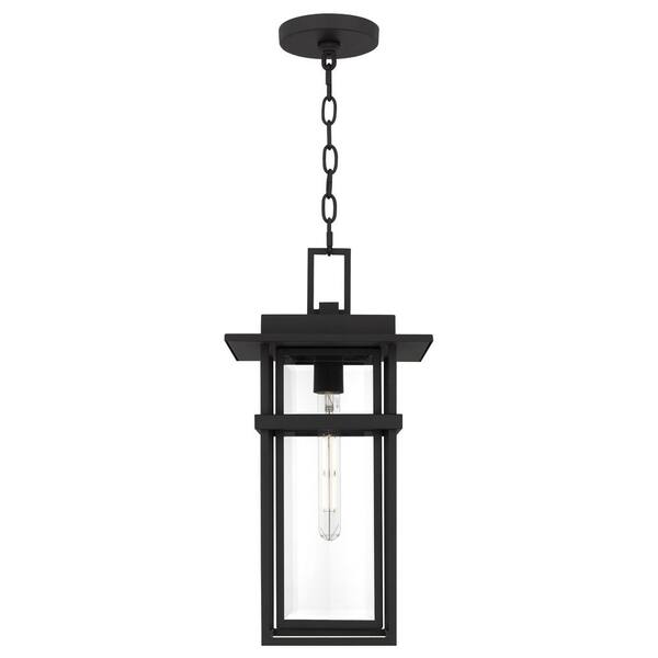 Quoizel Morgan 100-Watt 1-Light Earth Black Outdoor Pendant Light