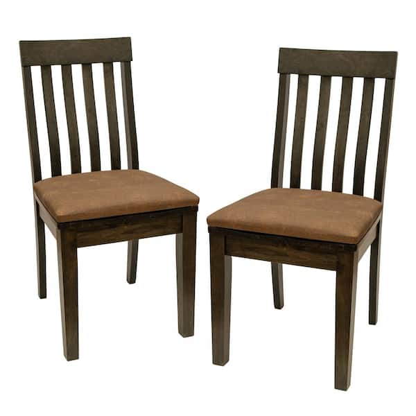 American Furniture Classics Lost Mill Poker Table Chairs 2 Quantity in Mocha (1-Pack)