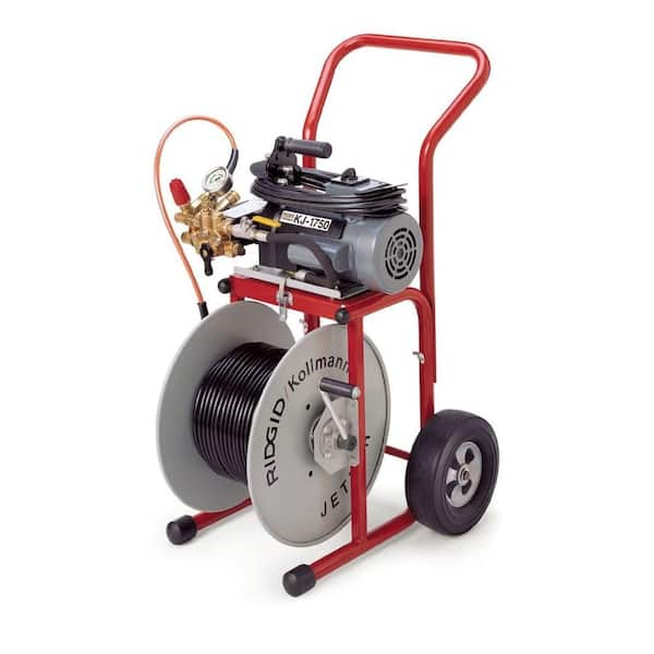 KJ-1750-C Electric Water Jetter with Cart for 1-1/4 in. to 4 in. Drain Lines