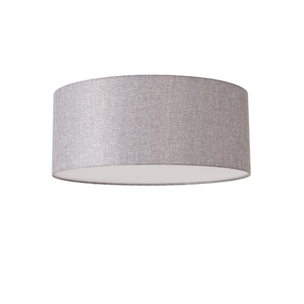 Stretch 3 in. Satin Nickel Modern 1-Light Smart Dimmable LED Flush Mount for Living Room Cashmere Gray Linen Drum Shade price history on PriceWatchPro