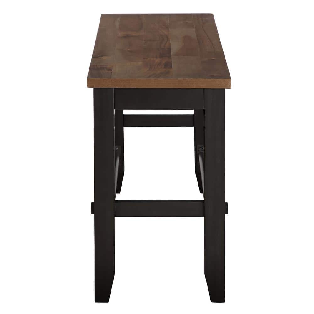 Black and Brown 6-Piece Counter Dining Set with Bench