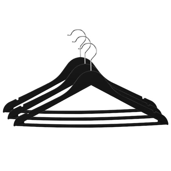 Black Better Homes & Gardens Non-Slip Velvet Clothing Hangers, 100