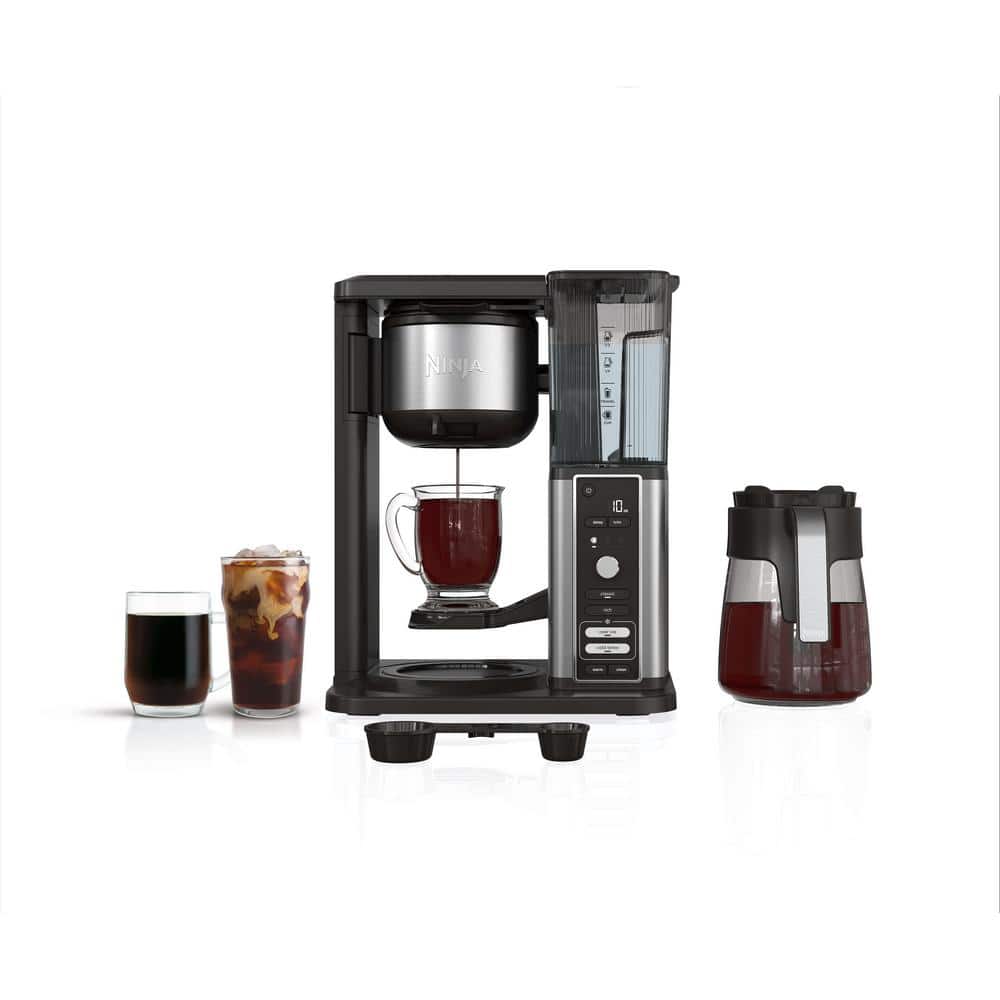 Ninja - Hot & Iced XL Coffee Maker with Rapid Cold Brew 12-cup Black Drip Coffee Maker & Single Serve Brewing - Black