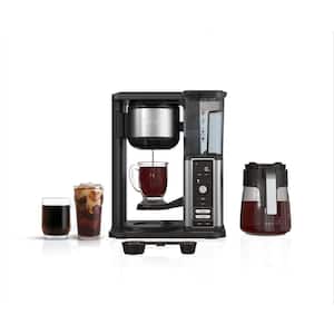 Hot and Iced XL Coffee Maker with Rapid Cold Brew 12-Cup Black Drip Coffee Maker with Single Serve Brewing