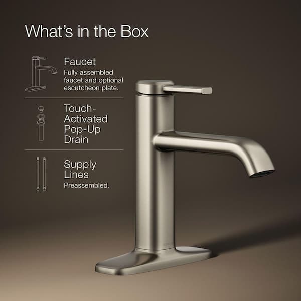 R N KOHLER Ashan Single Hole Single-Handle Bathroom Faucet in Vibrant
