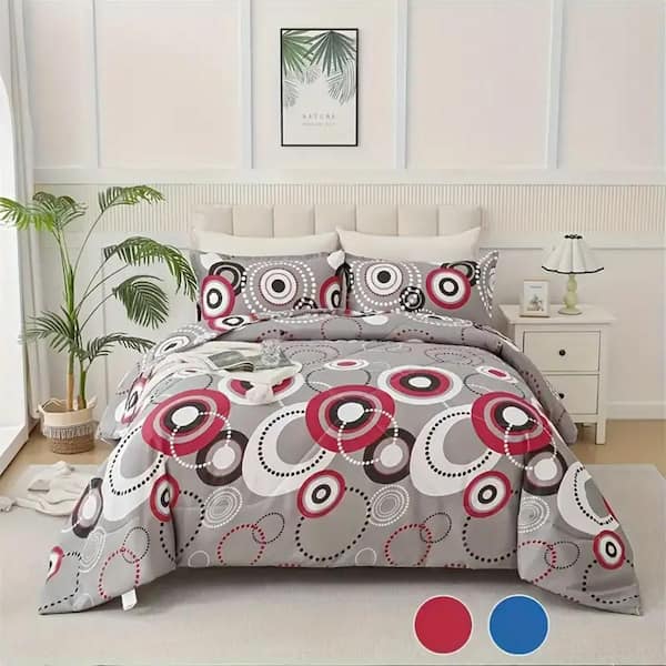 Oriental Beauty Queen 3 Piece Comforter Set Cotton and Microfiber Filling Luxury Soft Breathable Bed Set for All Seasons