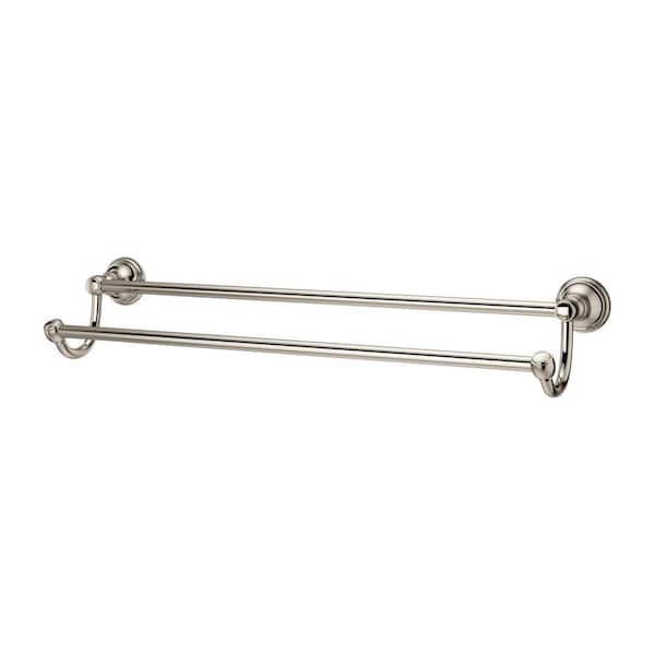 Pfister Tisbury 24 in. Double Towel Bar in Polished Nickel