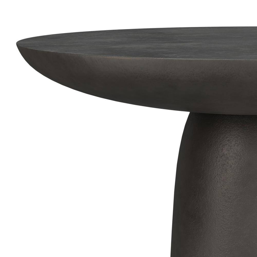 Alexa 30" Round Black Nickel Cast Aluminum Coffee Table