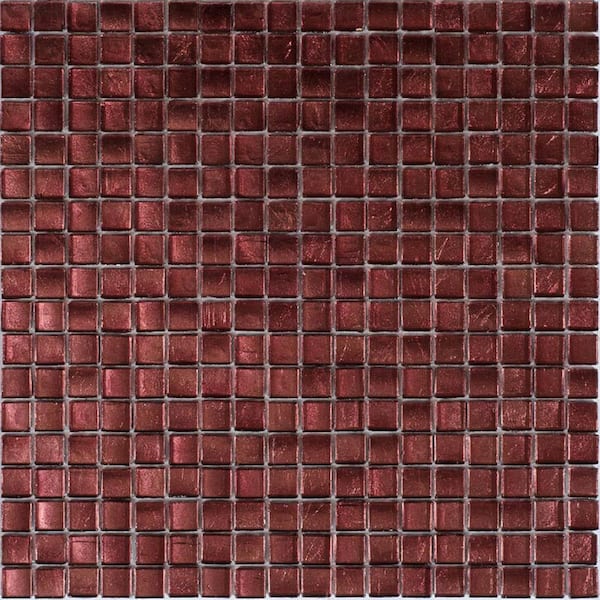 Apollo Tile Skosh Glossy Rouge Pink 11.6 in. x 11.6 in. Glass Mosaic Wall and Floor Tile (18.69 sq. ft./case) (20-pack)