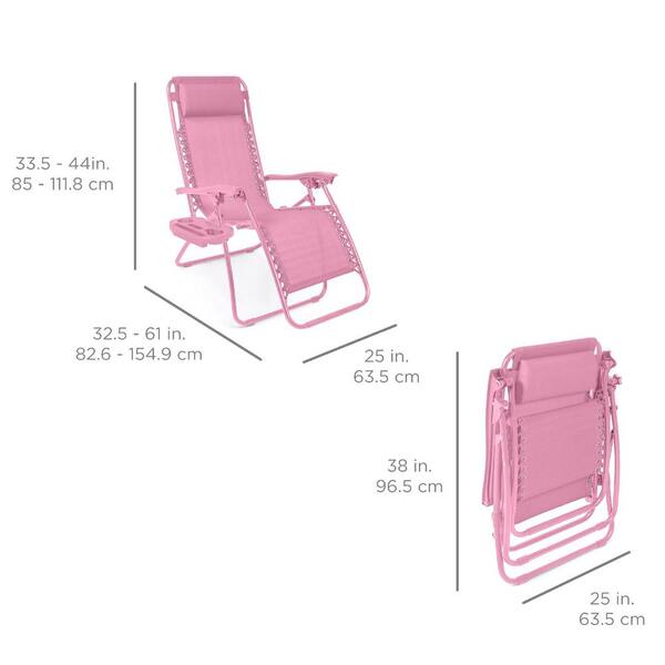 Best Choice Products Carnation Metal Zero Gravity Reclining Lawn