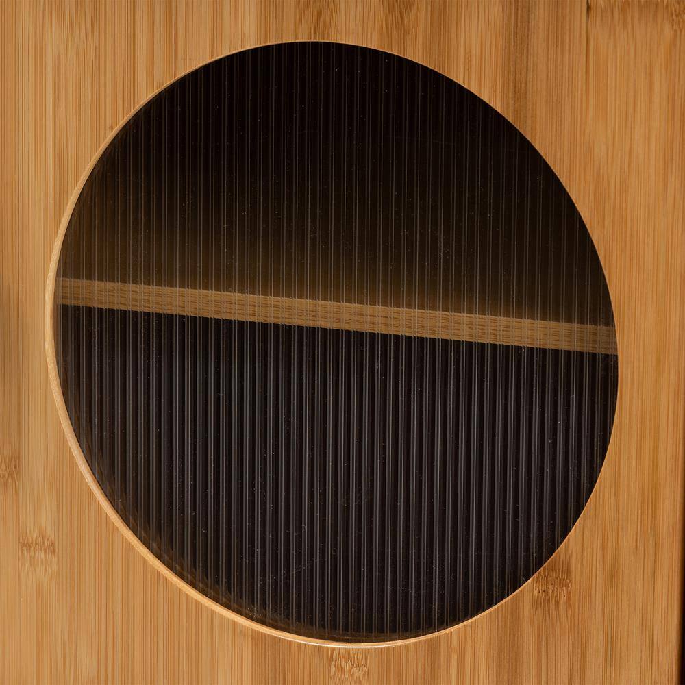 Naresh Natural Bamboo Wood Round End Table with Storage