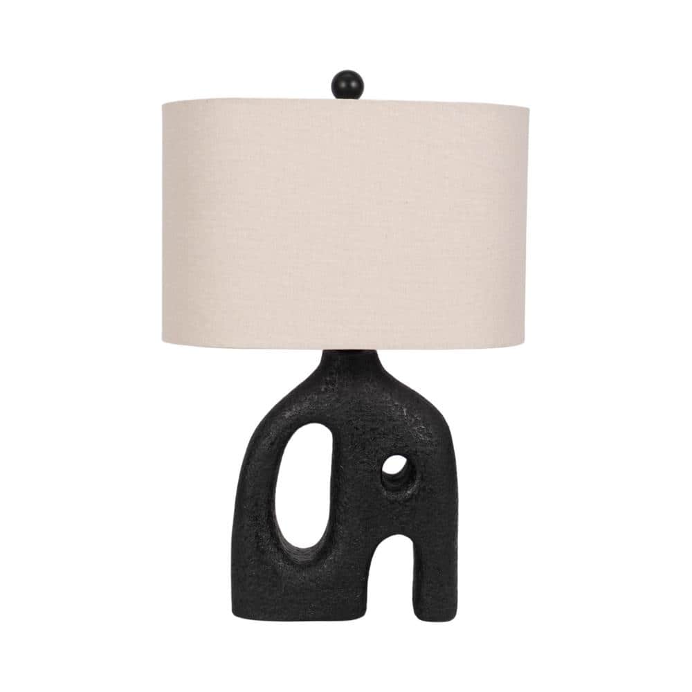 21 in. Black Resin and Metal Modern Cut-Out Table Lamp price history on PriceWatchPro
