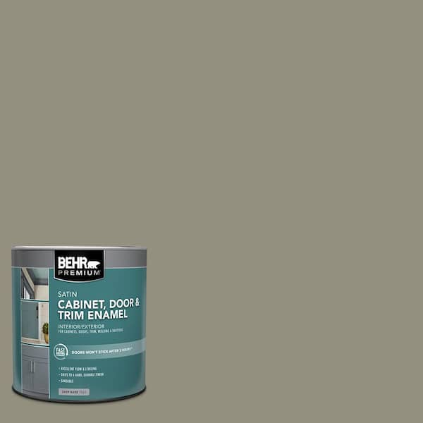 BEHR PREMIUM 1 qt. #N350-5 Muted Sage Satin Enamel Interior/Exterior Cabinet, Door & Trim Paint