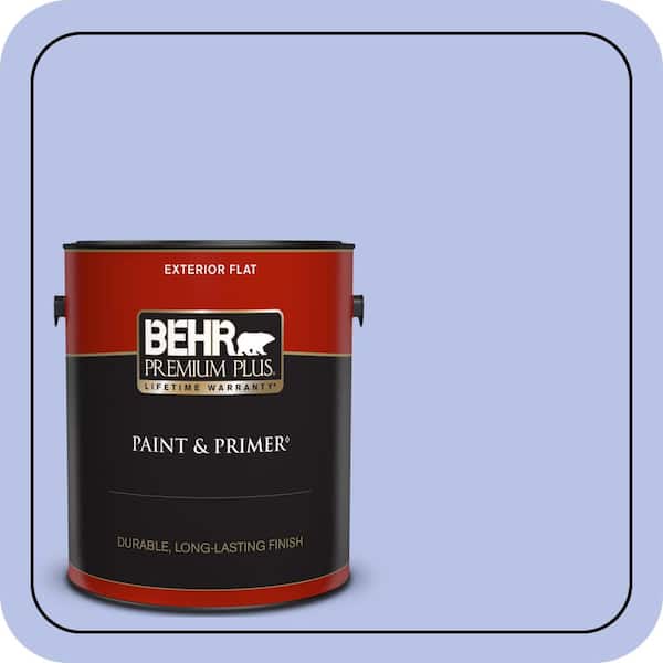 BEHR PREMIUM PLUS 1 gal. #P540-3 Canterbury Bells Flat Exterior Paint & Primer
