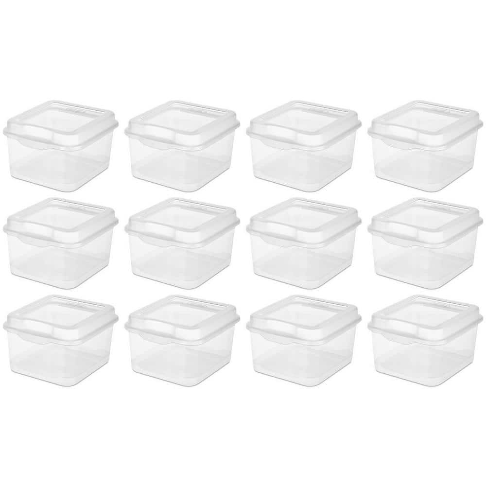 Sterilite 64-Qt. and 66-Qt. Storage Tote with Lid in Clear (12-Pack) 6 x  17571706 + 6 x 14978006 - The Home Depot