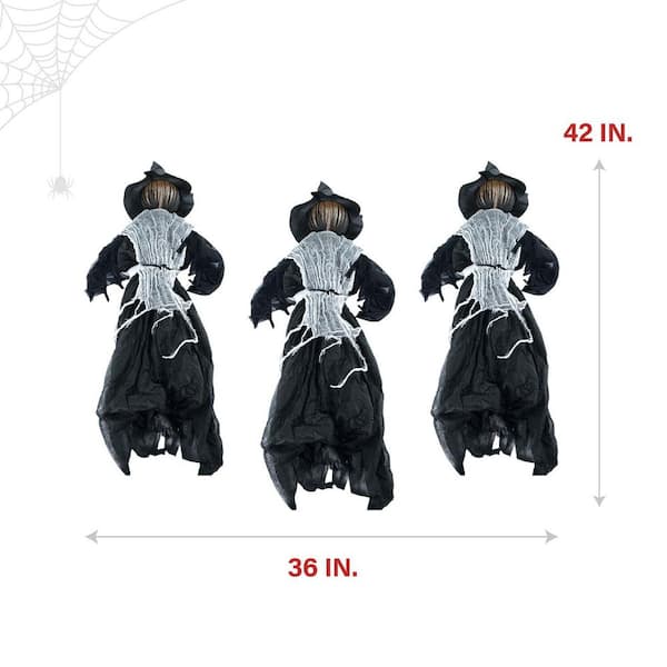 42 in. Light-Up Witches Halloween Prop