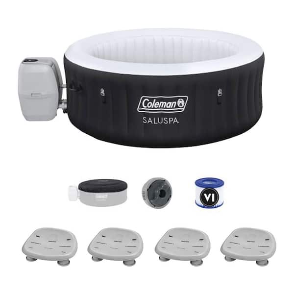Coleman SaluSpa 4-Person 60-Jet Round Inflatable Hot Tub with Pool/Spa Seat (4-Pack)