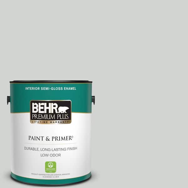 BEHR PREMIUM PLUS 1 gal. #PPU26-11 Platinum Semi-Gloss Enamel Low Odor Interior Paint & Primer