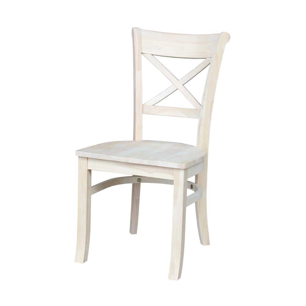 Charlotte High Cross Back Unfinished Wood Side Chair