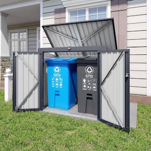 IMAGACFUN Outdoor Garbage Can Storage Shed 5 ft. W x 3.5 ft. D