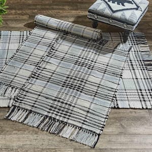 Gray 3 ft. x 5 ft. Refined Rustic Rag Area Rug
