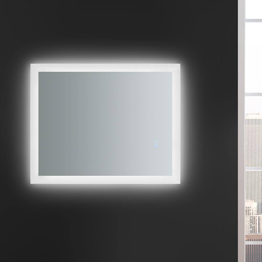 Sleek Halo 24"x30" Frameless LED Bathroom Vanity Mirror with Defogger