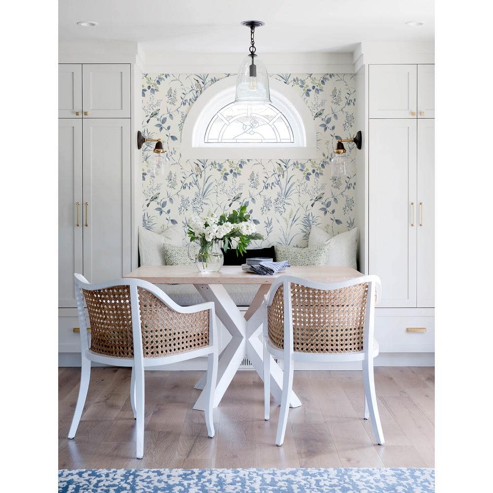 Imperial Garden Blue Botanical Non-Woven Wallpaper Roll