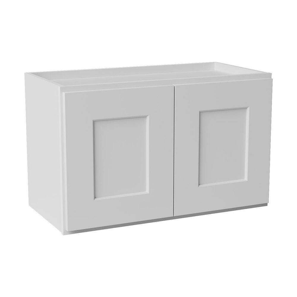 27 in. W x 12 in. D x 15 in. H Ready to Assemble Solid Wood Shaker Wall Kitchen Cabinet in White price history on PriceWatchPro