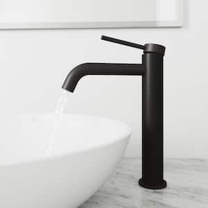 Lexington cFiber Single-Handle Vessel Sink Faucet in Matte Black