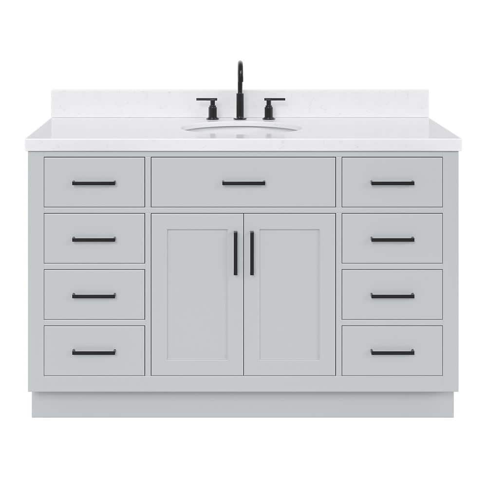Hepburn 54" Gray Freestanding Single Basin Vanity Set