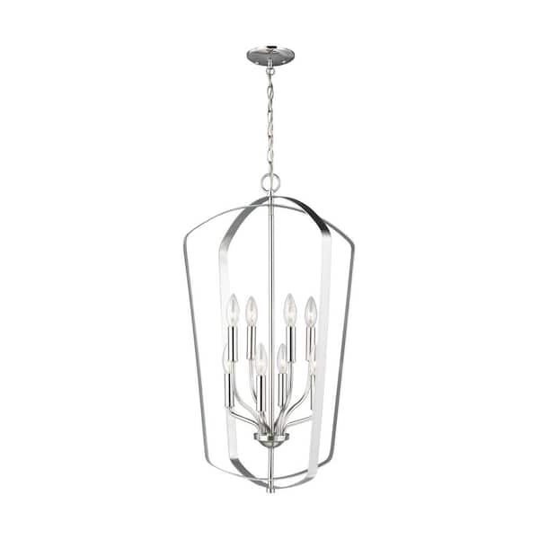 Generation Lighting Romee 8-Light Brushed Nickel Transitional Pendant