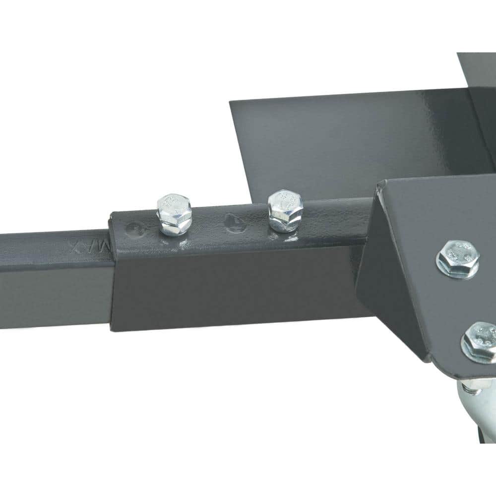 Heavy-Duty Adjustable Black Steel Mobile Base with Casters