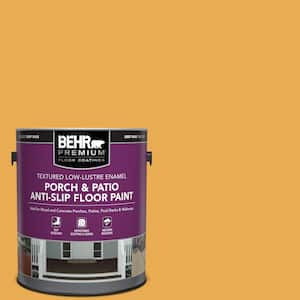 1 gal. #BIC-43 Optimist Gold Textured Low-Lustre Enamel Interior/Exterior Porch and Patio Anti-Slip Floor Paint