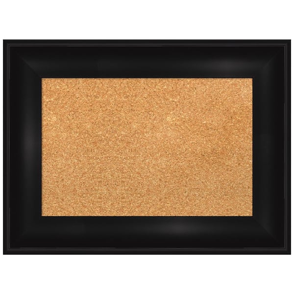 Amanti Art Grand Black 23.75 in. x 17.75 in. Framed Corkboard Memo Board