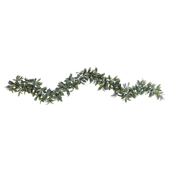 Nearly Natural 6.5 ft. Olive Indoor Unlit Artificial Christmas Garland