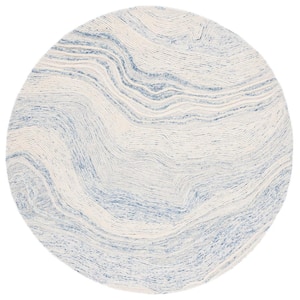 Fifth Avenue Blue/Ivory 8 ft. x 8 ft. Gradient Abstract Round Area Rug