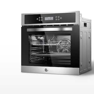 24 in. 2.5 cu. ft. Single Electric Wall Oven with 11 Functions in Stainless Steel