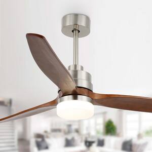 Oaks Aura Novella 52in. LED Solid Wood Scandi Ceiling Fan With Light ...