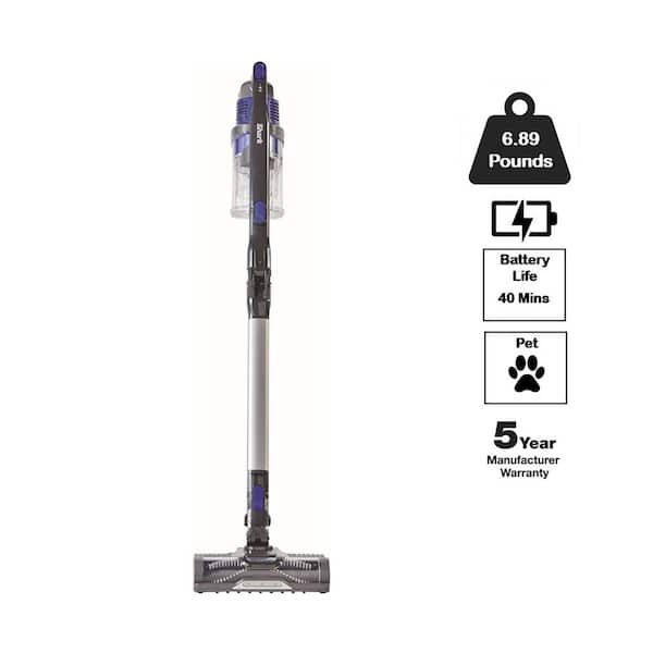 Pet Bagless Cordless Washable Filter Stick Vacuum, XL Dust Cup, LED Lights, Removable Handheld, 40min Runtime in Gray