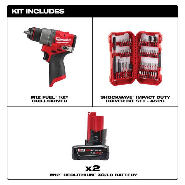 Milwaukee M12 FUEL 12V Lithium-Ion Cordless 1/2 in. Drill Driver 