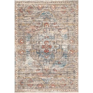 Marley Cardinal Cartouche 3 ft. x 5 ft. Beige Traditional Area Rug