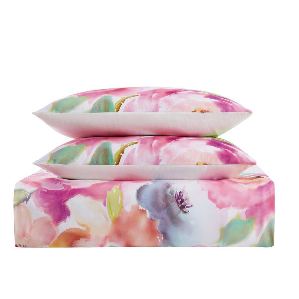 King Spring Flowers Cotton Duvet Cover Set