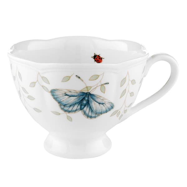 Butterfly Meadow 8 oz. Porcelain Mult-Color Tea Cup