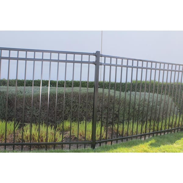 US Door and Fence Pro Series 1.75 in. x 3.25 in. Black Powder-Coated Steel Fence Swivel Mounting Bracket (2-Pack)