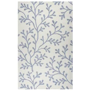 Azzura Hill Ivory Floral 5 ft. x 8 ft. Indoor/Outdoor Area Rug