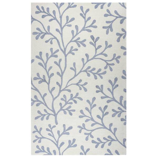 Rizzy Home Azzura Hill Ivory Floral 9 ft. x 12 ft. Indoor/Outdoor Area Rug