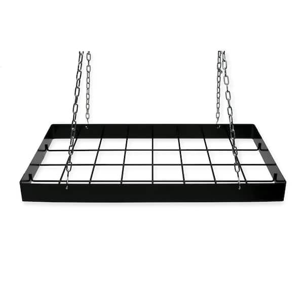 Pot Rack Rect. Black-12 Hooks