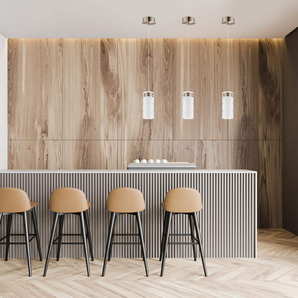 Olvero Modern Satin Nickel Mini LED Pendant Light